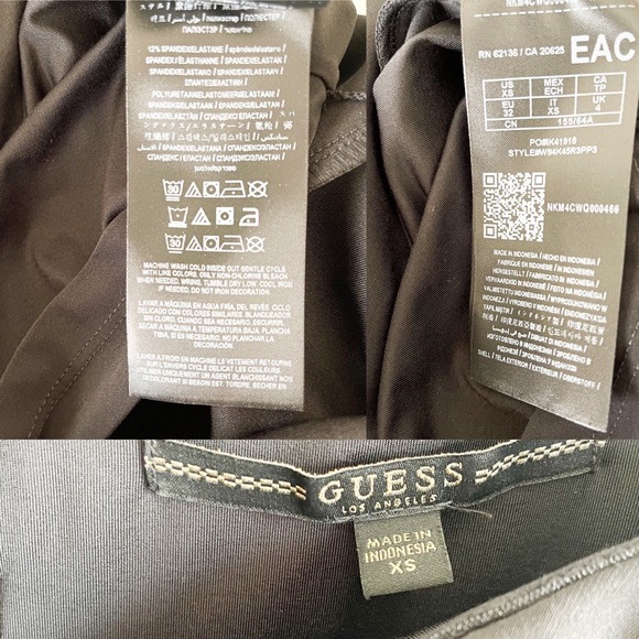 Guess Black V-Neck Ruffle Off Shoulder Mini Dress - Picture 8 of 13